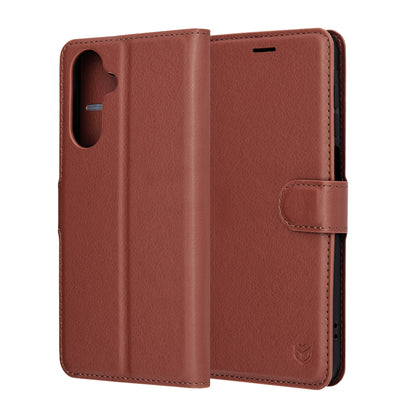 Case for Samsung Galaxy A17 4G / A17 5G, Techsuit, Leather Folio, Brown