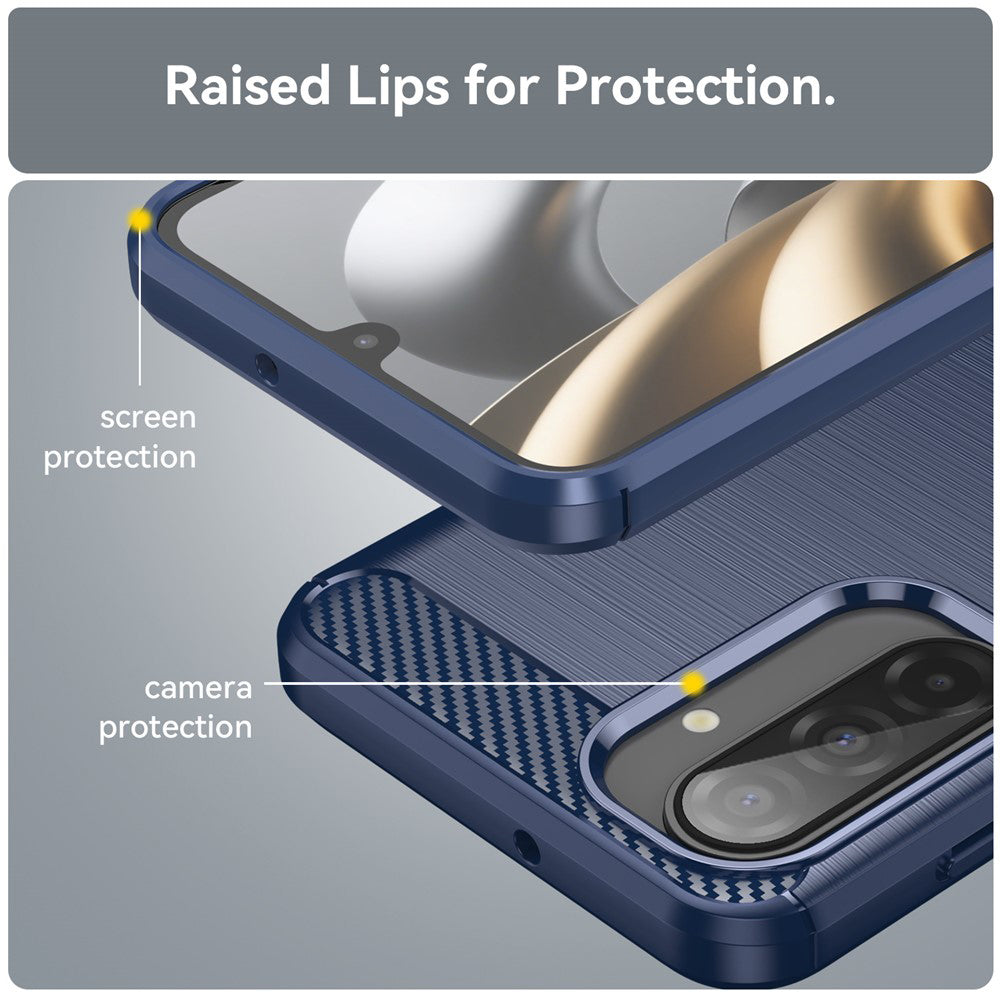 Case for Samsung Galaxy A17 5G, Techsuit, Carbon, Blue