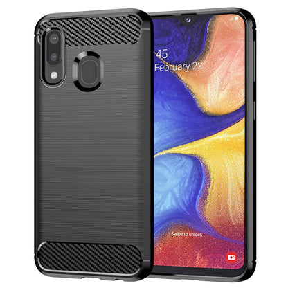 Case for Samsung Galaxy A20e A202, Techsuit, Carbon, Black