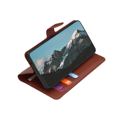 Case for Samsung Galaxy A27 5G, Techsuit, Leather Folio, Brown