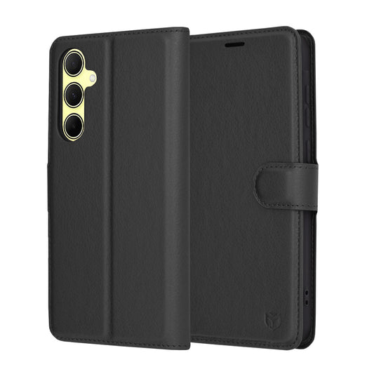 Case for Samsung Galaxy A35 5G A356, Techsuit, Leather Folio, Black