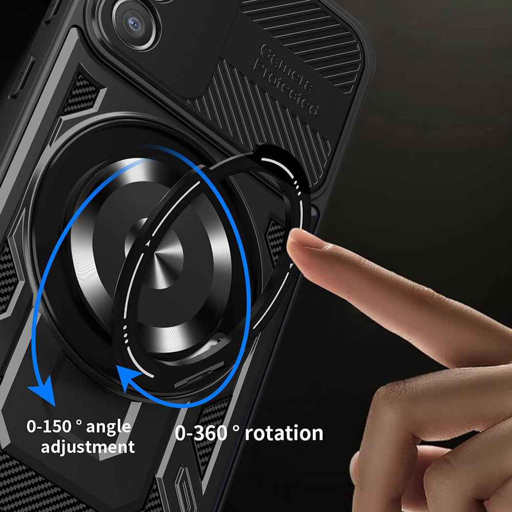 Case for Samsung Galaxy A37 5G, Techsuit, RuggedCam, Black