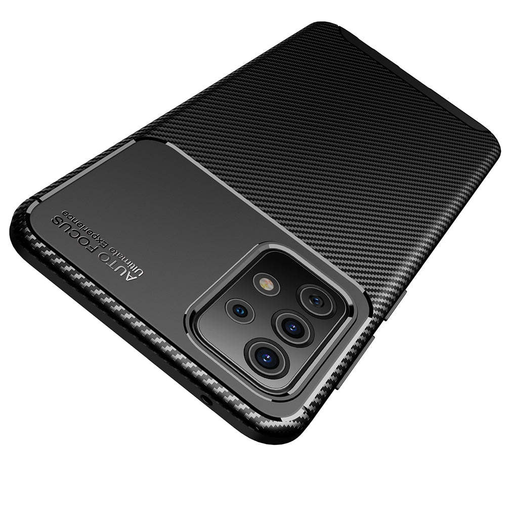 Case for Samsung Galaxy A52s 5G A528 / A52 5G A526 / A52 A525, Techsuit, CarbonFiber, Black