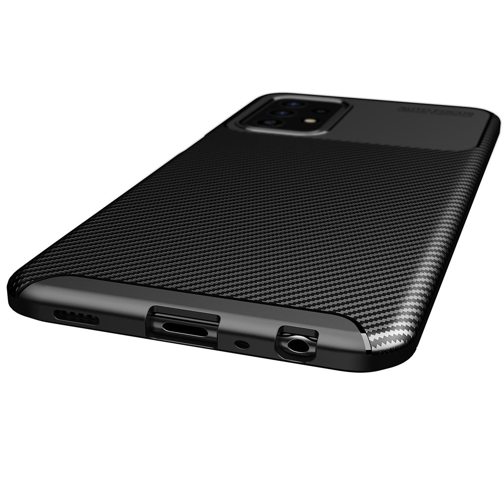 Case for Samsung Galaxy A52s 5G A528 / A52 5G A526 / A52 A525, Techsuit, CarbonFiber, Black