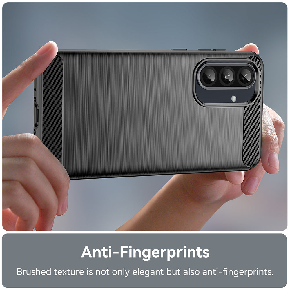 Case for Samsung Galaxy A56 A566, Techsuit, Carbon, Black