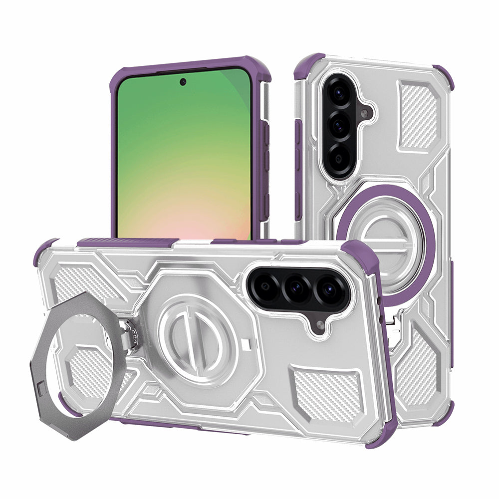 Case for Samsung Galaxy A56 A566, Techsuit, Carbon Shield Pro, Purple
