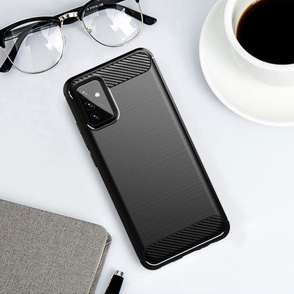Case for Samsung Galaxy A72 A725 / A72 5G A726, Techsuit, Carbon, Black