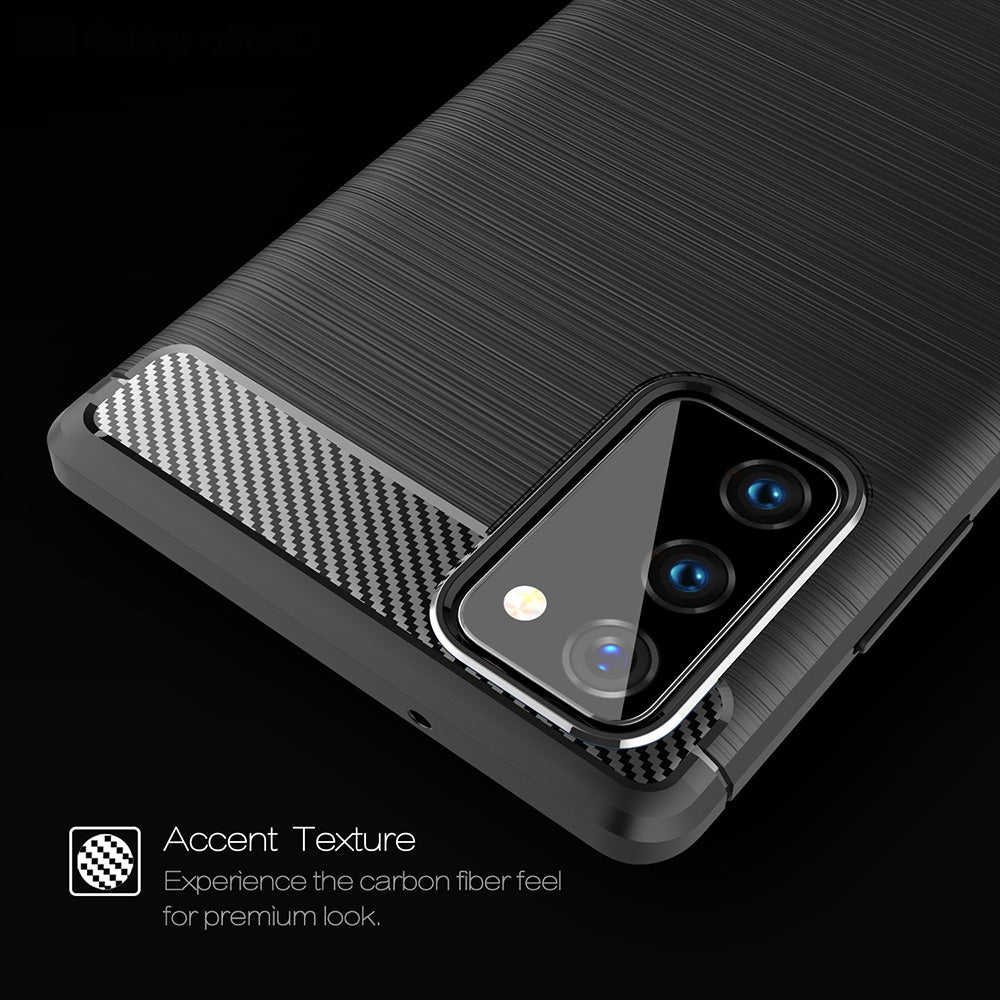 Case for Samsung Galaxy Note 20 5G N981 / Note 20 N980, Techsuit, Carbon, Black