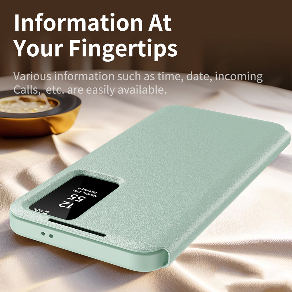 Case for Samsung Galaxy S22 5G S901, Techsuit, SmartView, Green