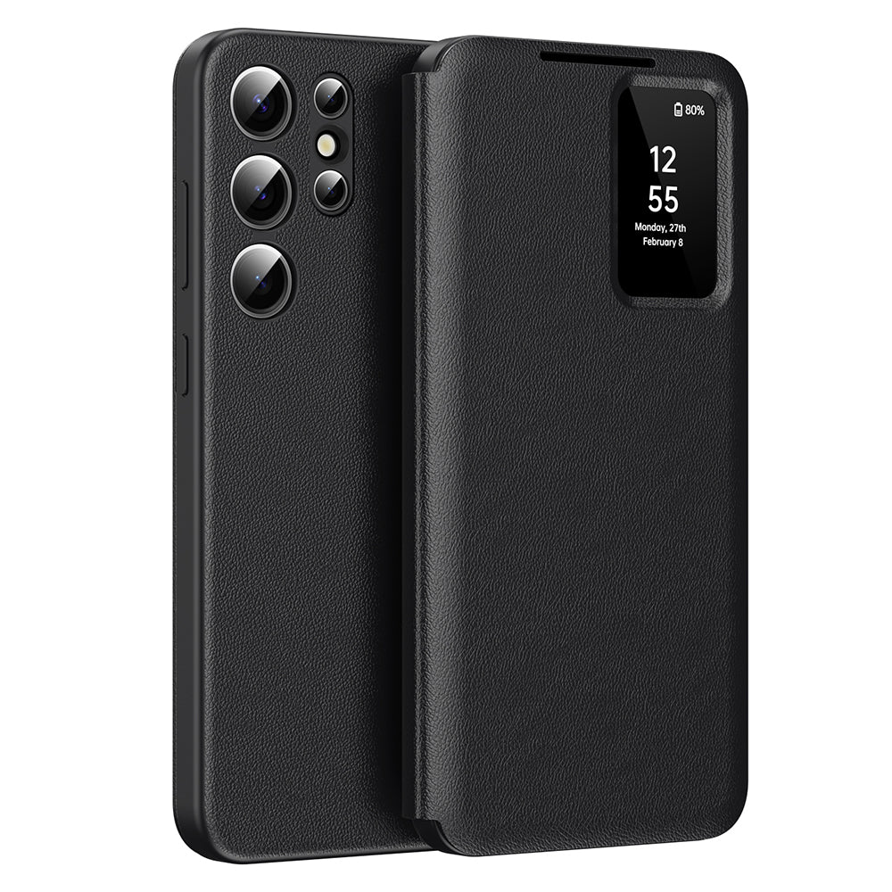 Case for Samsung Galaxy S22 Ultra 5G S908, Techsuit, SmartView, Black