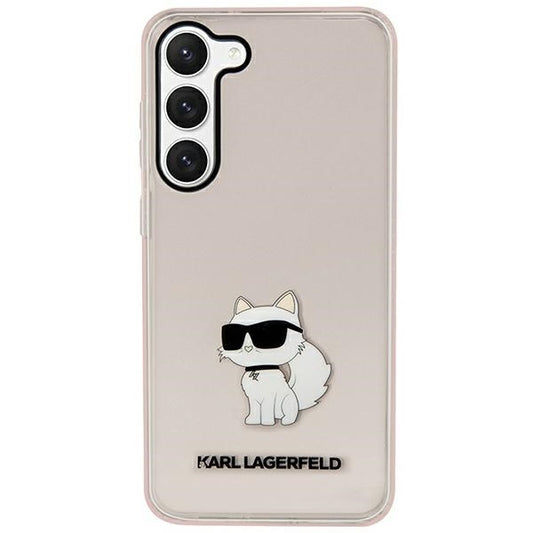 Case for Samsung Galaxy S23+ S916, Karl Lagerfeld, Ikonik Choupette, Pink