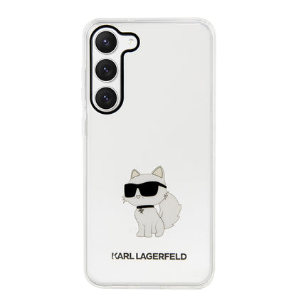 Case for Samsung Galaxy S23 S911, Karl Lagerfeld, Ikonik Choupette, Transparent