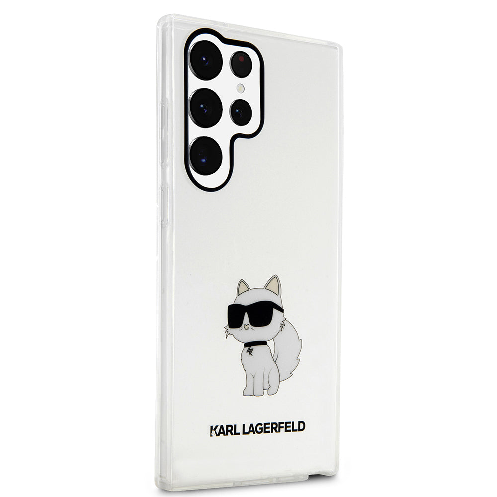 Case for Samsung Galaxy S23 Ultra S918, Karl Lagerfeld, Ikonik Choupette, Transparent