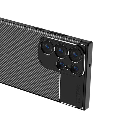 Case for Samsung Galaxy S23 Ultra S918, Techsuit, CarbonFiber, Black