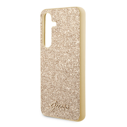 Case for Samsung Galaxy S24+ S926, Guess, Glitter Script, Gold