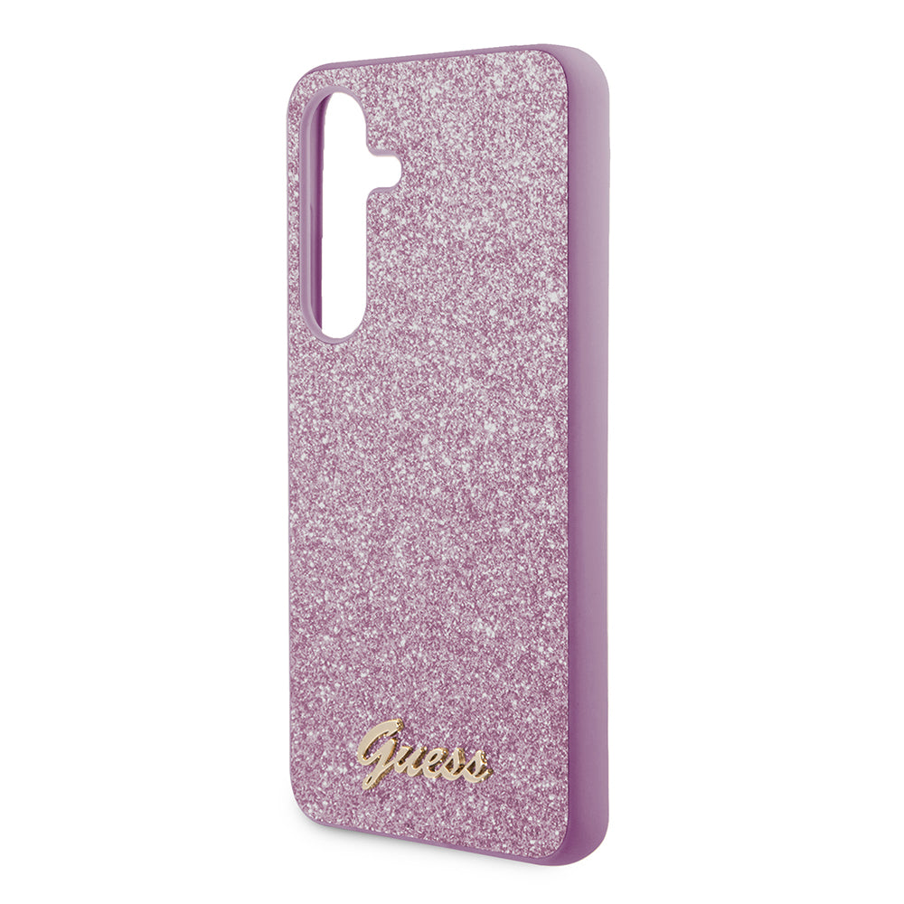 Case for Samsung Galaxy S24 S921, Guess, Glitter Script, Purple