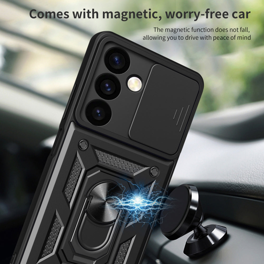 Case for Samsung Galaxy S24 S921, Techsuit, CamShield, Black