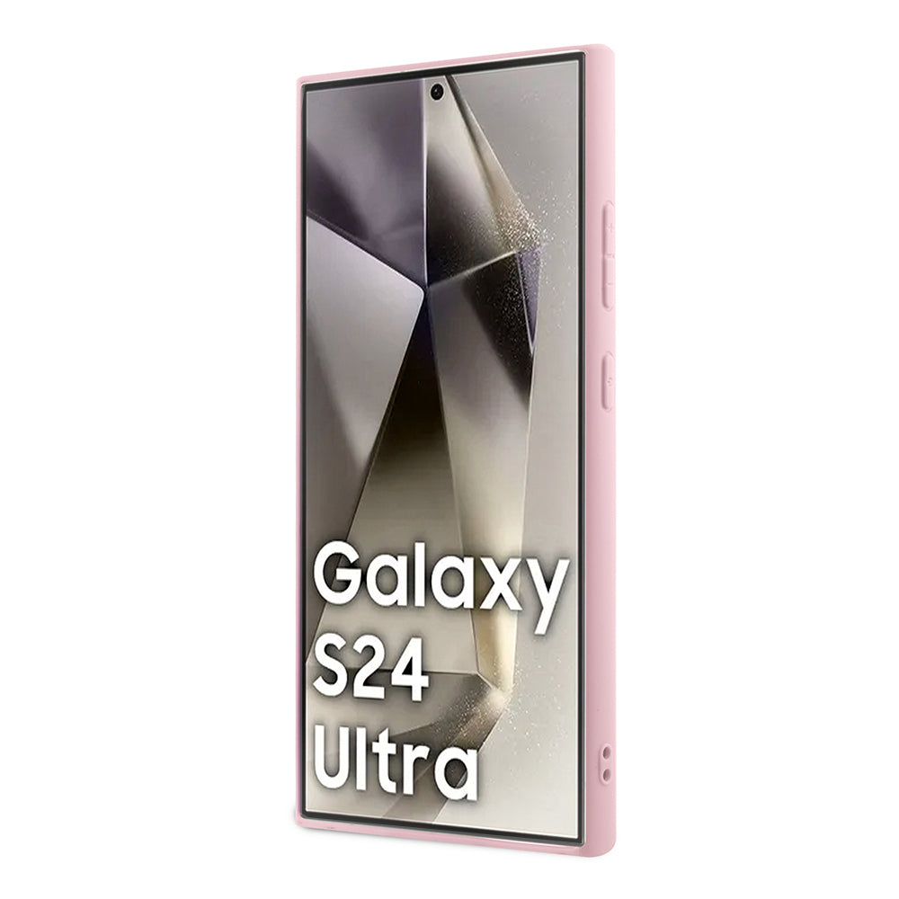Case for Samsung Galaxy S24 Ultra S928, Guess, Glitter Script, Pink