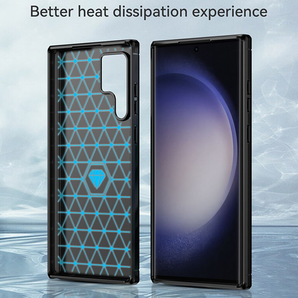 Case for Samsung Galaxy S24 Ultra S928, Techsuit, Carbon, Black