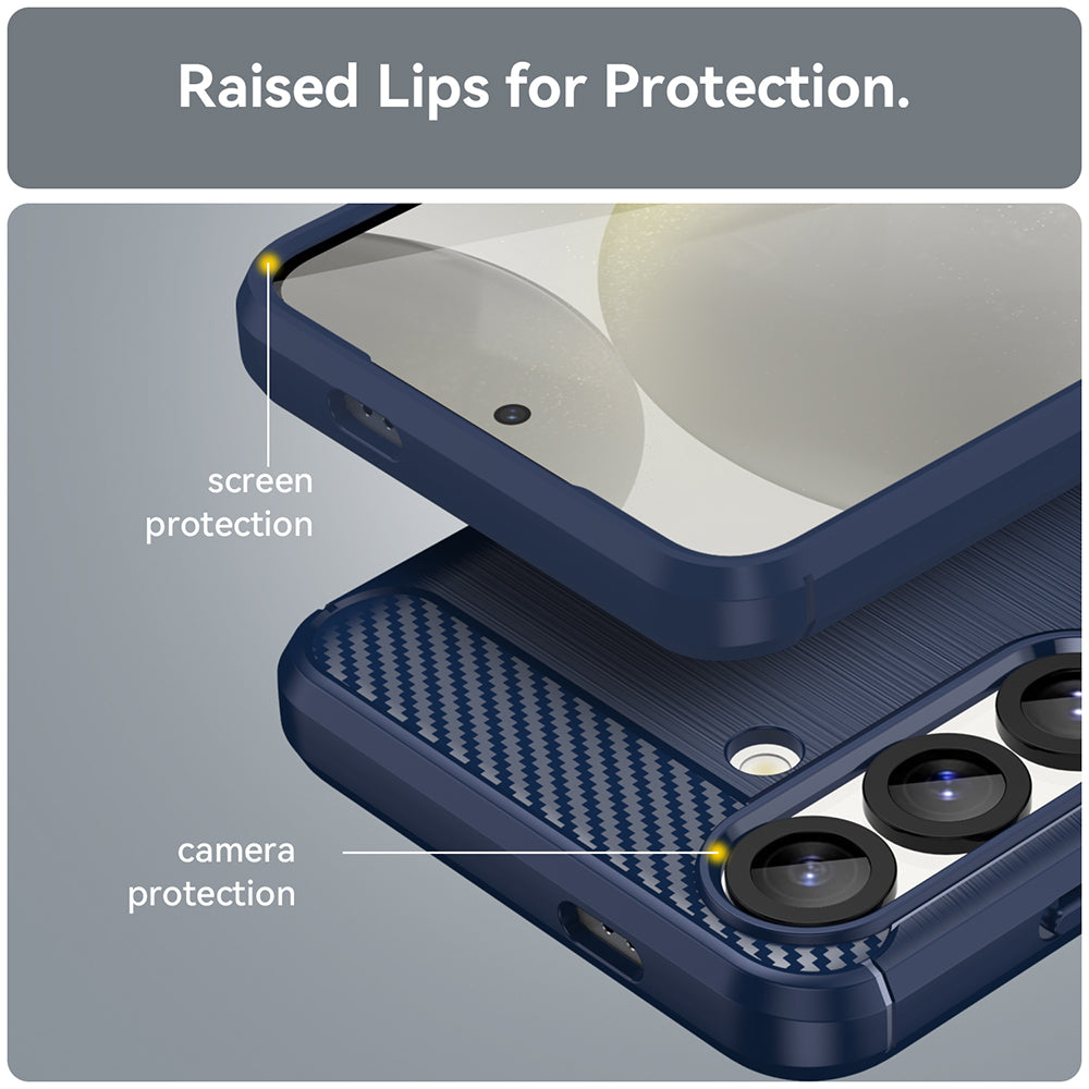 Case for Samsung Galaxy S25 Edge S937, Techsuit, Carbon, Blue