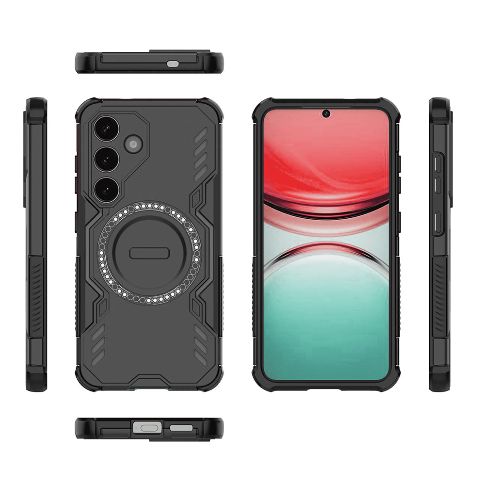 MagSafe Case for Samsung Galaxy S25 FE, Techsuit, ArmorMag, Black