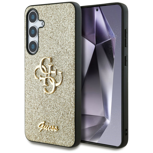 Case for Samsung Galaxy S25 S931, Guess, Glitter Big 4G Script, Gold