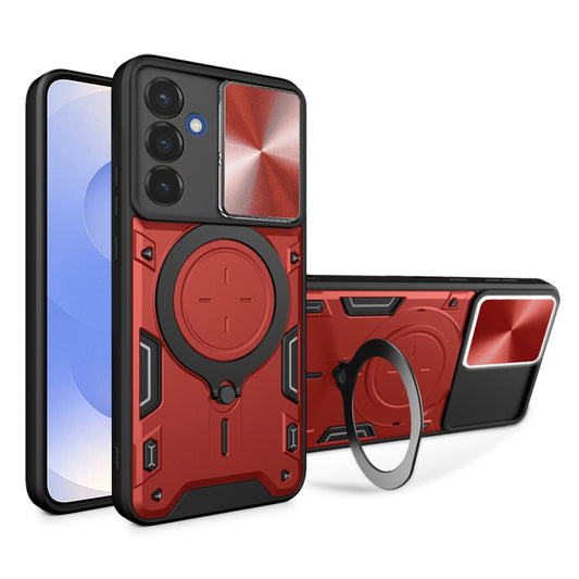 Case for Samsung Galaxy S25 S931, Techsuit, CamGuard Pro, Red