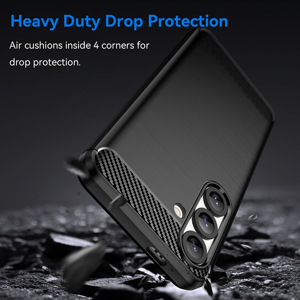Case for Samsung Galaxy S25 S931, Techsuit, Carbon, Black
