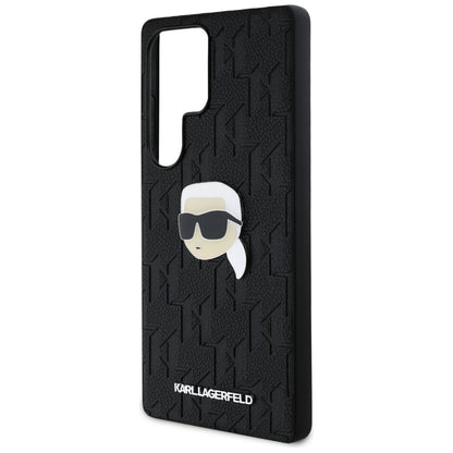 Case for Samsung Galaxy S25 Ultra S938, Karl Lagerfeld, Monogram Karl's Head, Black