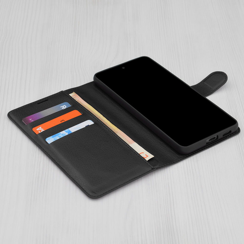 Case for Samsung Galaxy S25 Ultra S938, Techsuit, Leather Folio, Black