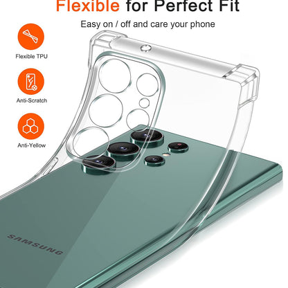 Case for Samsung Galaxy S25 Ultra S938, Techsuit, Shockproof Clear, Transparent