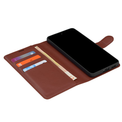 Case for Samsung Galaxy S26 FE / S25 FE, Techsuit, Leather Folio, Brown