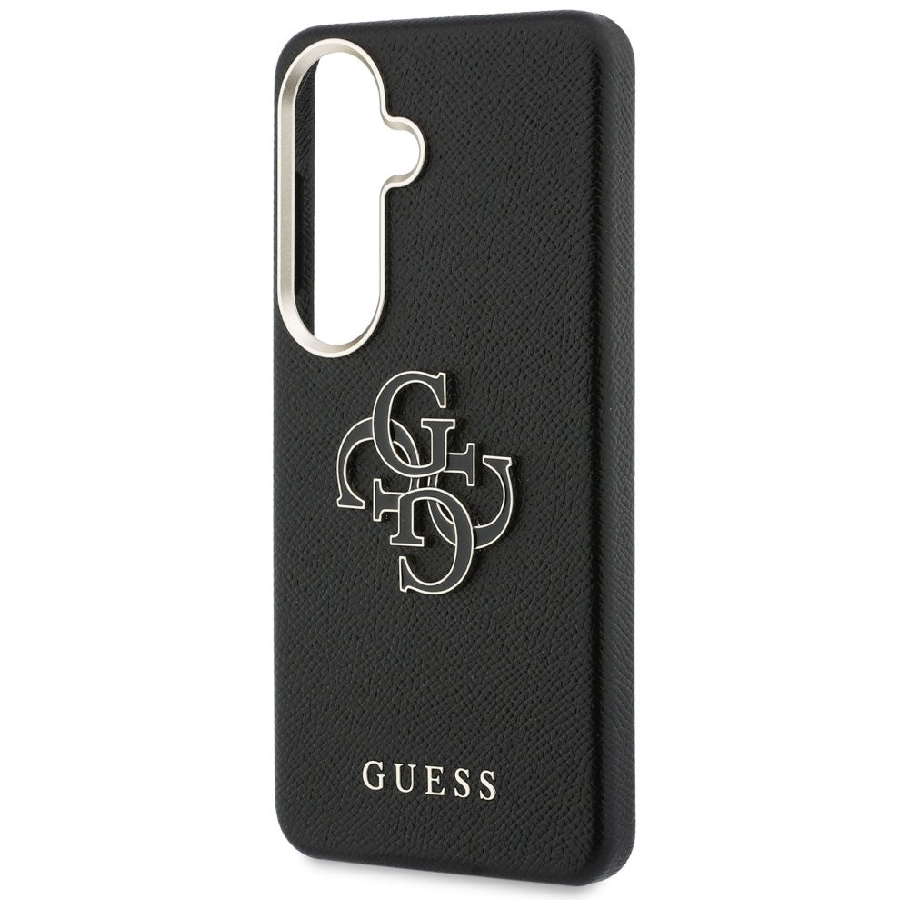 Case for Samsung Galaxy S26 Plus S947, Guess, 4G Grained Big and Classic Logo, Black