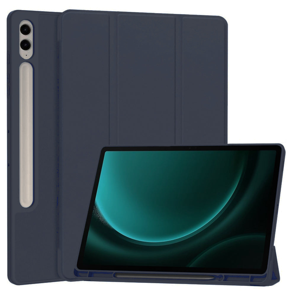 Case for Samsung Galaxy Tab S9 FE+, Techsuit, Flex Trifold, Navy Blue