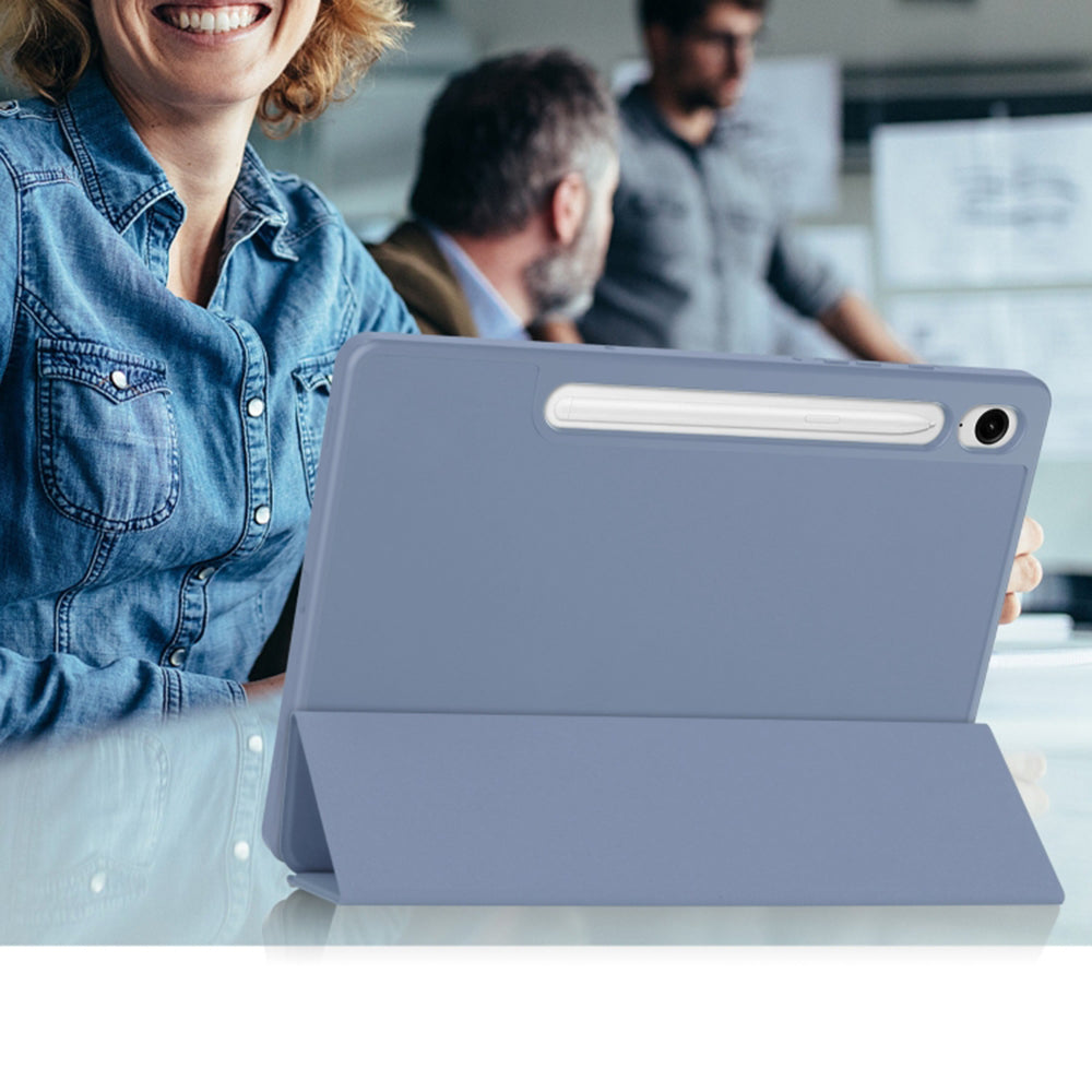 Case for Samsung Galaxy Tab S10 FE / Tab S9 FE / Tab S9, Techsuit, Flex Trifold, Grey