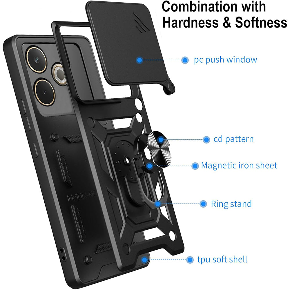 Case for Samsung Galaxy XCover7 Pro, Techsuit, CamShield, Black