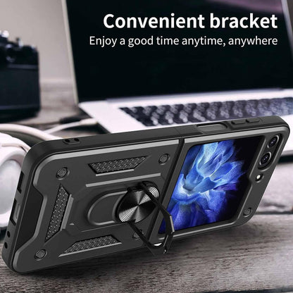 Case for Samsung Galaxy Z Flip7 FE F761 / Z Flip6 F741, Techsuit, CamShield, Black