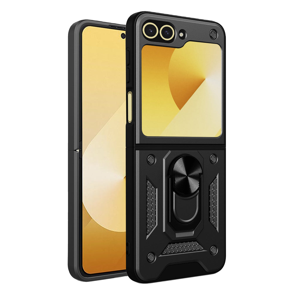 Case for Samsung Galaxy Z Flip7 FE F761 / Z Flip6 F741, Techsuit, CamShield, Black