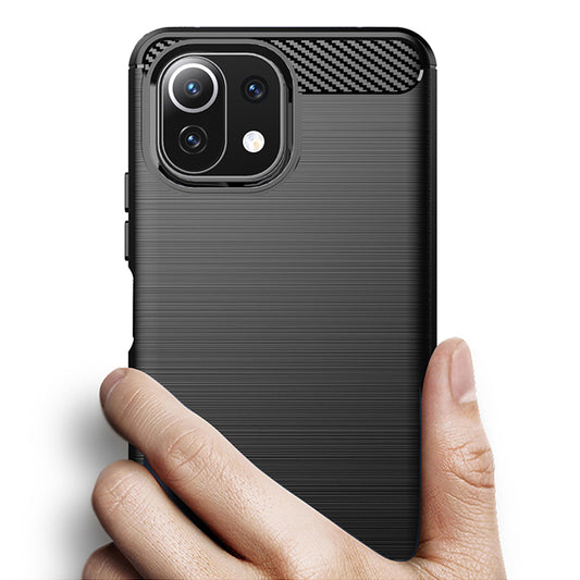 Case for Xiaomi 11 Lite 5G NE / Mi 11 Lite 5G / 11 Lite, Techsuit, Carbon, Black