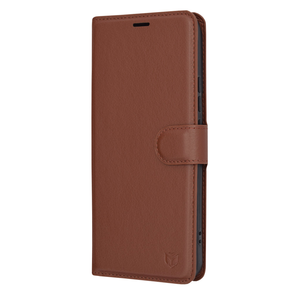 Case for Xiaomi 14 Pro, Techsuit, Leather Folio, Brown