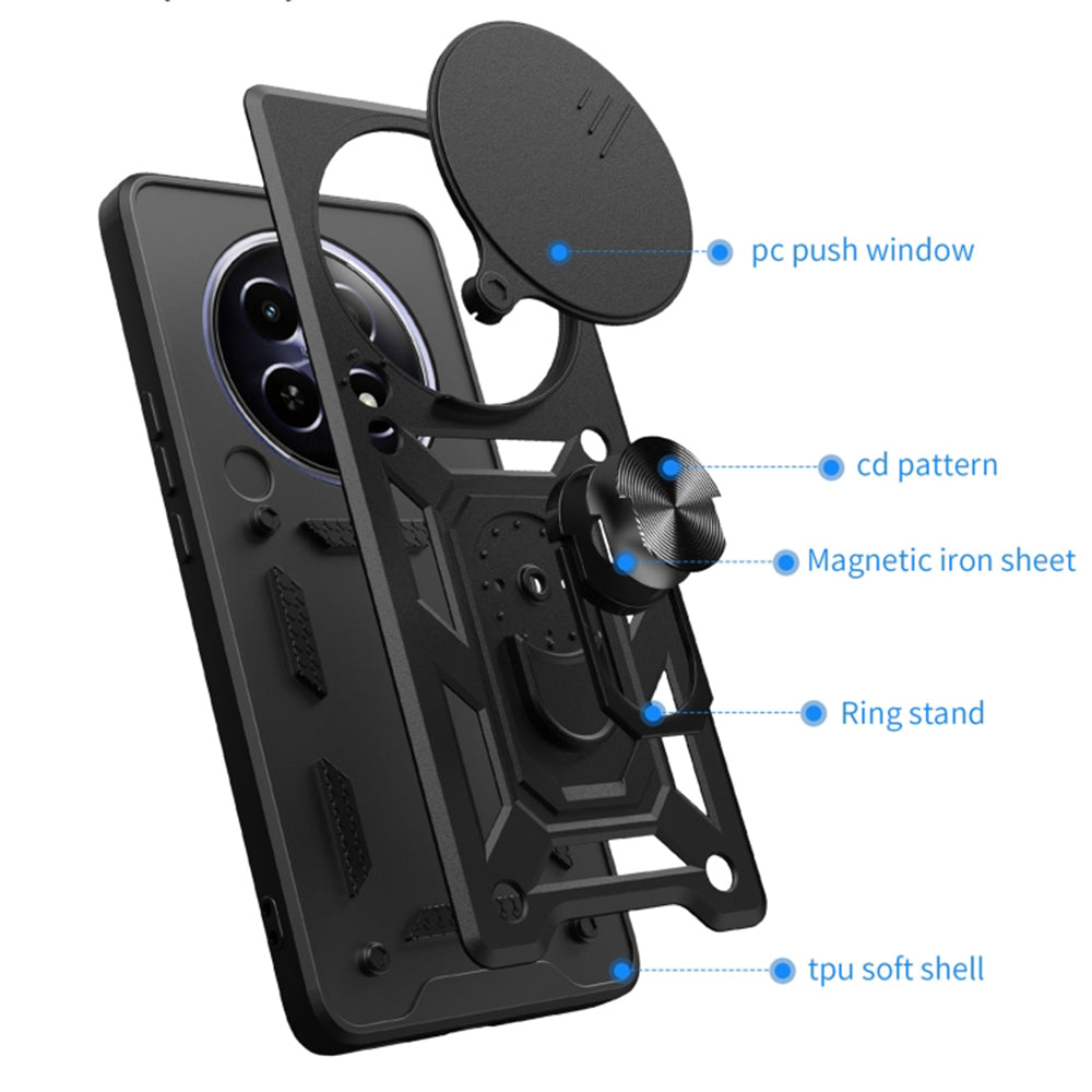 Case for Xiaomi 14 Ultra, Techsuit, CamShield, Black