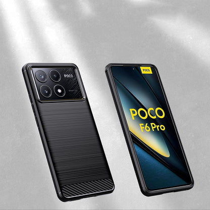 Case for Xiaomi Poco F6 Pro, Techsuit, Carbon, Black