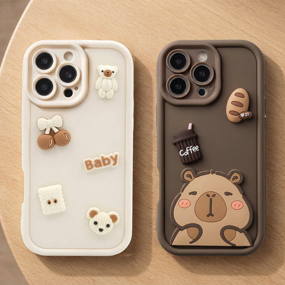 Case for Xiaomi Redmi Note 15 Pro 5G, OEM, Ultra Trendy 3D Capybara, Brown