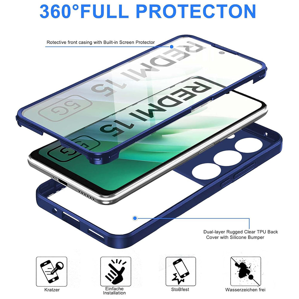 Case for Xiaomi Redmi 15 5G / 15 4G, Techsuit, ColorVerse 360, Blue