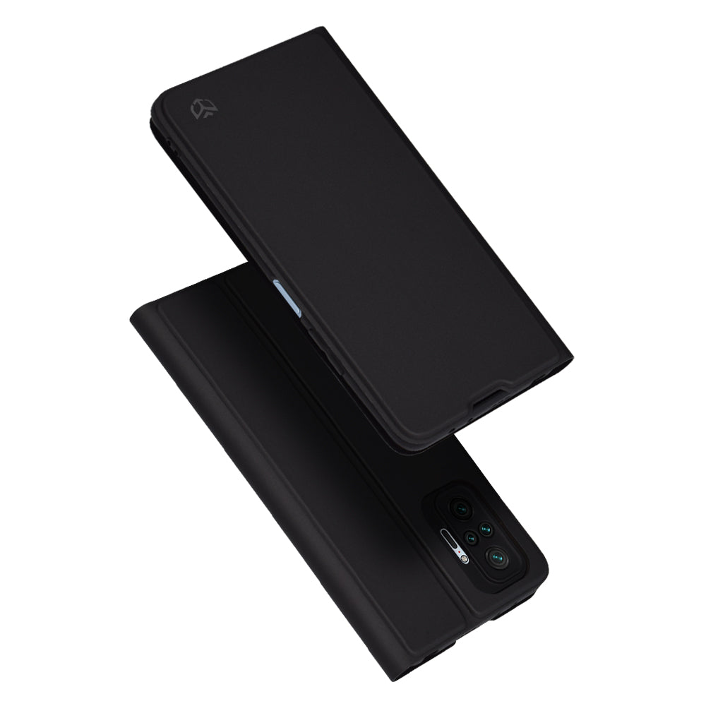 Case for Xiaomi Redmi Note 10 Pro Max / Note 10 Pro, Techsuit, Magskin Book, Black