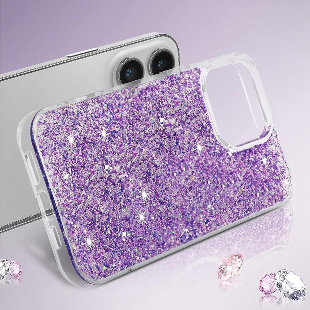 Case for Xiaomi Redmi Note 13 Pro 4G / Poco M6 Pro 4G, Techsuit, Sparkly Glitter, Blue