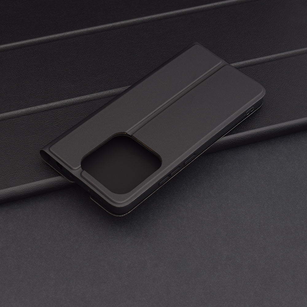Case for Xiaomi Redmi Note 14 5G, Techsuit, Magskin Book, Black
