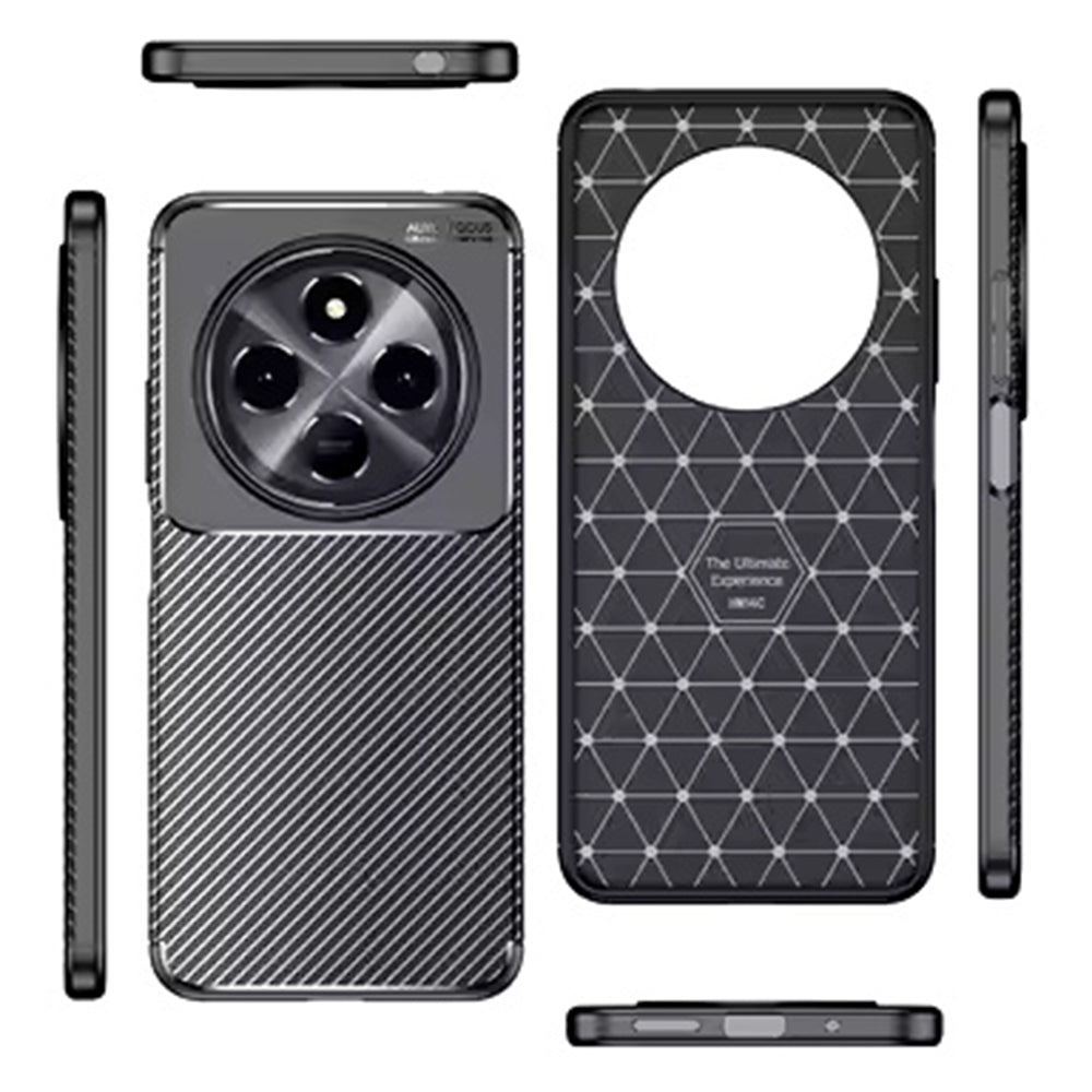 Case for Xiaomi Redmi Note 14 Pro 4G, Techsuit, CarbonFiber, Black