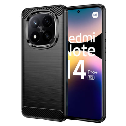 Case for Xiaomi Redmi Note 14 Pro+ 5G, Techsuit, Carbon, Black