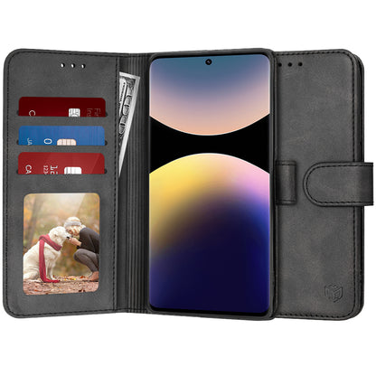 Case for Xiaomi Redmi Note 14 Pro+ 5G, Techsuit, Diary Book, Black